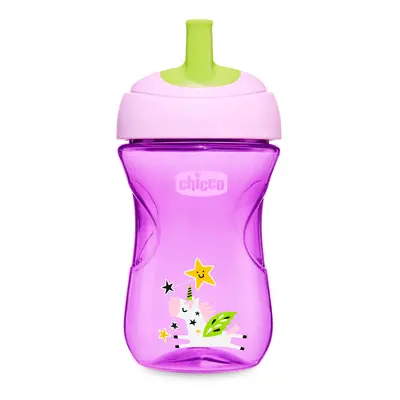 CHICCO - Chicco Advanced bögre szívószállal 266ml, lila 12m+