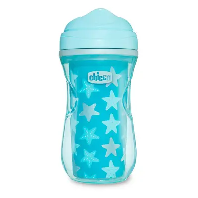 CHICCO - Chicco Active Thermo bögre kemény szájkosárral 200 ml, türkiz, csillagok 14m+