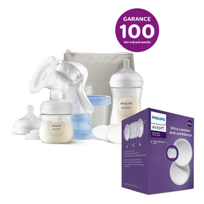 PHILIPS AVENT - Anyatejpumpa kézi Starter csomag + Eldobható melltartó betétek 100 db