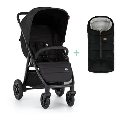 PETITE&MARS - Sport babakocsi Airwalk2 Perfect Black + lábzsák Jibot INGYENES