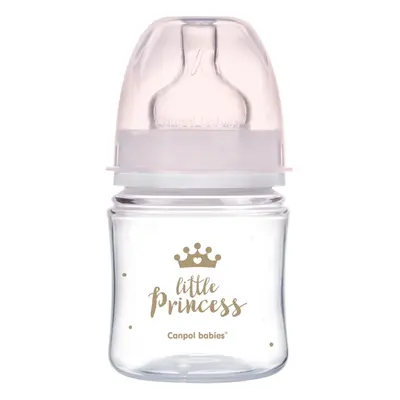 CANPOL BABIES - Royal Baby széles szájú cumisüveg 120 ml rózsaszín