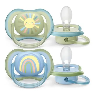 PHILIPS AVENT - Cumi Ultra air, kép 0-6hónap Fiú (szivárvány) 2db