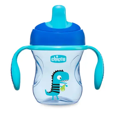 CHICCO - Chicco Oktató bögre fogantyúval 200ml, kék 6m+