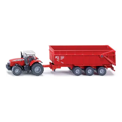 SIKU - Farmer - Massey Ferguson traktor pótkocsival, 1:87 méretarány