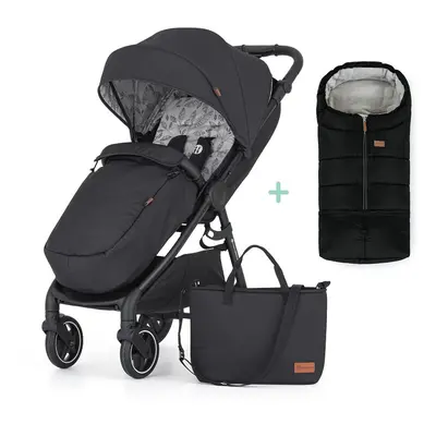 PETITE&MARS - Sport babakocsi Royal2 Black Perfect Black + lábzsák Jibot INGYENES