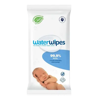 WATERWIPES - Nedves törlőkendő műanyag tartalom nélkül 28 db