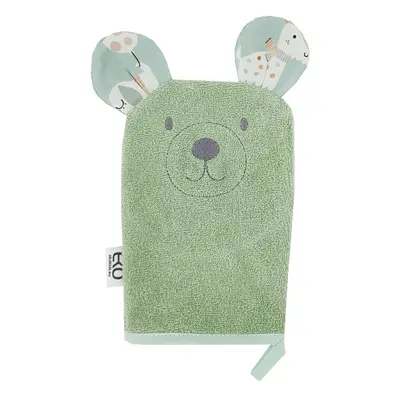 EKO - Pamut mosogatórongy füllel Bear Olive green 20x15 cm