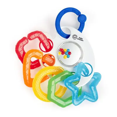 BABY EINSTEIN - Rágóka csörgővel C karikán, Rattle & Soothe™ 0hó+