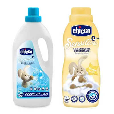 CHICCO - Gyermek mosószer Sensitive 1,5 l + Avivage conc. Chichi Gentle Touch 750 ml