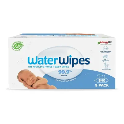 WATERWIPES - 9x 100%-ban biológiailag lebomló törlőkendő 60db