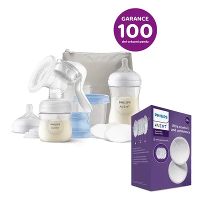 PHILIPS AVENT - Anyatejpumpa kézi Starter csomag + Eldobható melltartó betétek 24 db