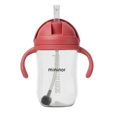 MININOR - Szívószálas Tritan üveg 330 ml Rebarbara