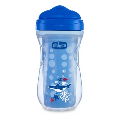 CHICCO - Chicco Active Thermo bögre kemény szájkosárral 200 ml, kék, cápa 14m+