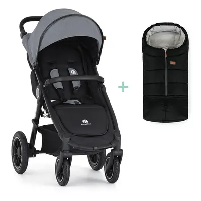 PETITE&MARS - Sport babakocsi Street2 Air Black Ultimate Grey + lábzsák Jibot INGYENES