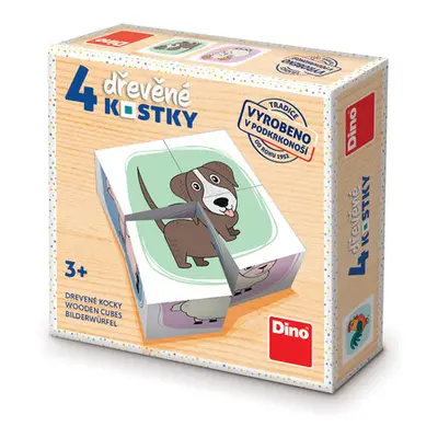 DINOTOYS - Fa kockák Állatok - 4 kocka