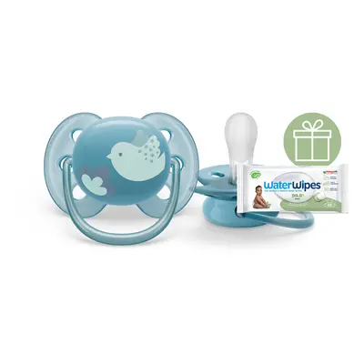 PHILIPS AVENT - Ultrasoft Premium cumi 6-18 hó kék 1 db+WW Soapberry 60 db