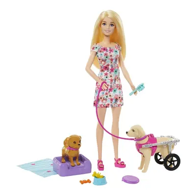 MATTEL - Barbie Bábika És Kutya Kerekesszékkel