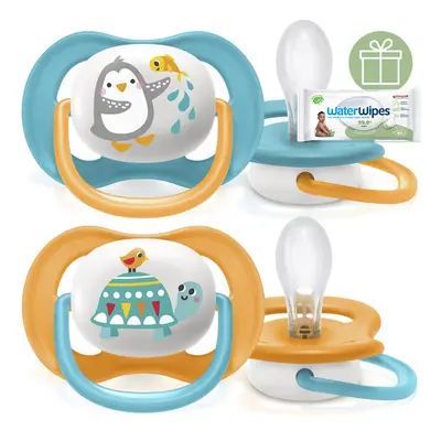 PHILIPS AVENT - Ultra air állatos cumi 6-18 hó fiú 2 db+WW Soapberry 60 db