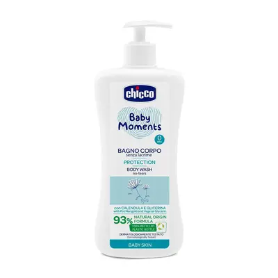 CHICCO - Testápoló sampon adagolóval Baby Moments Protection 93% természetes összetevőkből 750 m