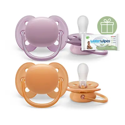 PHILIPS AVENT - Ultrasoft Premium semleges cumi 6-18 hó lány 2 db+WW Soapberry 60 db