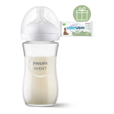 PHILIPS AVENT - Natural Response üveg cumisüveg 240 ml, 1m++WW Soapberry 60 db