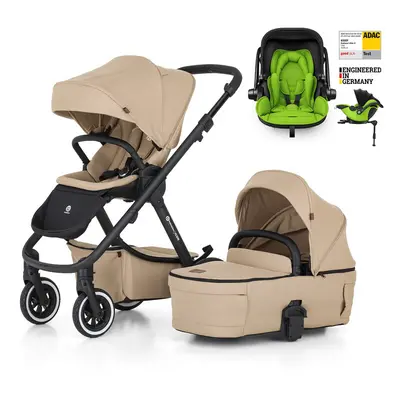 PETITE&MARS - Kombinált babakocsi ICON 2 az 1-ben Mocha Beige LITE AIR + KIDDY Evoluna i-size 2 