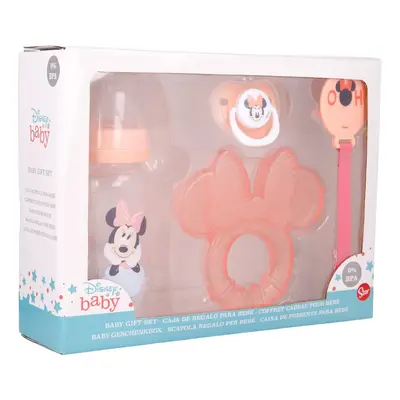 STOR - DISNEY BABY 4 darabos MINNIE MOUSE ajándék szett (cumisüveg, cumi, cumi és cumi tartó), 1