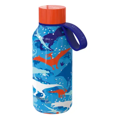 QUOKKA - Nerez termosz Solid Kids pánttal Dinosaur 330 ml