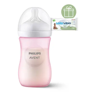 PHILIPS AVENT - Natural Response cumisüveg 260 ml, 1m+ rózsaszín+WW Soapberry 60 db