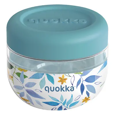 QUOKKA - Műanyag ételtartó Bubble Watercolor Leaves 500 ml