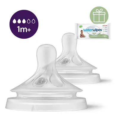 PHILIPS AVENT - Natural Response 3-as lassú szopóka 1m+, 2 db+WW Soapberry 60 db