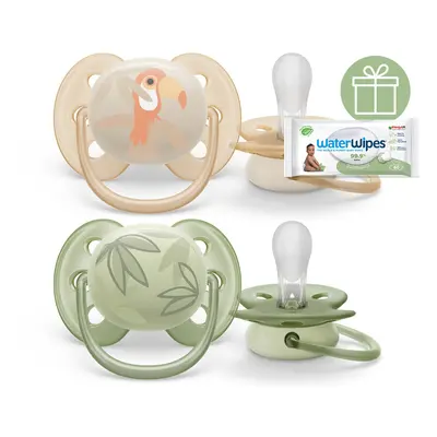 PHILIPS AVENT - Ultrasoft Premium állatos cumi 0-6 hó fiú 2 db+WW Soapberry 60 db