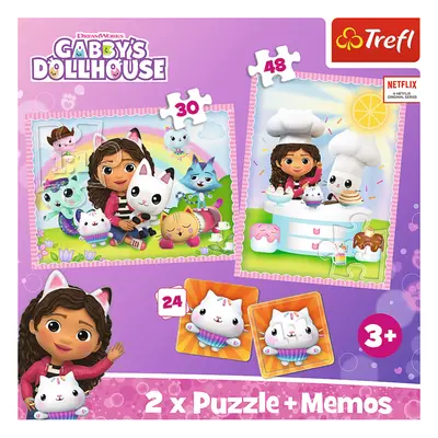 TREFL - Puzzle 2 az 1-ben + kalapács - Gabby a macskájával / Universal Gabby's Dollhouse