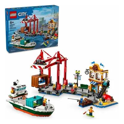 LEGO - City 60422 Kikötő teherhajóval