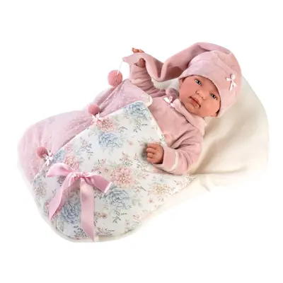 LLORENS - 84450 NEW BORN - valósághű baba baba hangzással és puha szövettesttel 44 cm