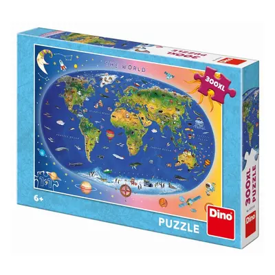 DINO - Gyermek térkép 300 Xl Puzzle, Mix Termékek