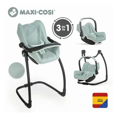 SMOBY - 3in1 Maxi Cosi autósülés és szék zöld-szürke babákhoz