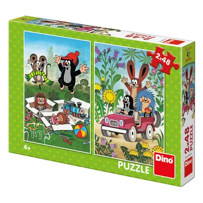 DINO - A vakond örül 2X48 Puzzle Új