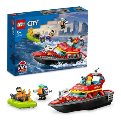 LEGO - City 60373 Tűzoltó mentőcsónak és -csónak