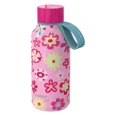 QUOKKA - Nerez termosz Solid Kids pánttal Flowers 330 ml