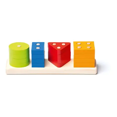 CUBIKA - 15337 V -formákat válogatunk - fa puzzle 17 részből