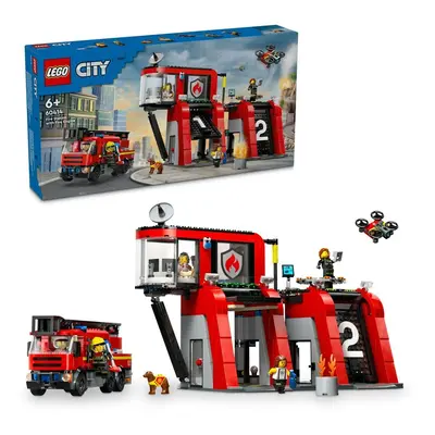 LEGO - City 60414 Tűzoltószertár tűzoltóautóval