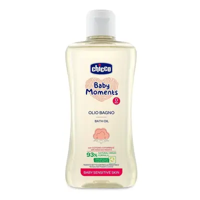 CHICCO - Fürdőolaj pamuttal és E-vitaminnal Baby Moments Sensitive 93 % természetes összetevőkke