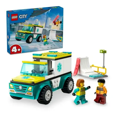 LEGO - City 60403 mentőautó és snowboardos