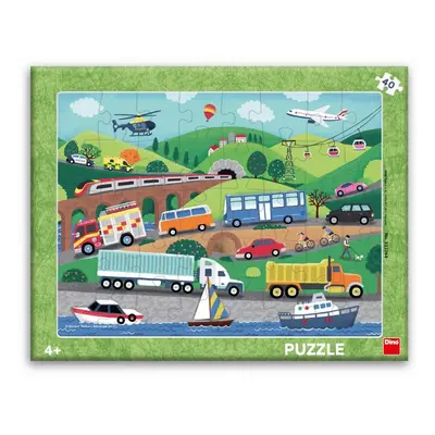 DINO - Közlekedési eszközök 40 féle puzzle