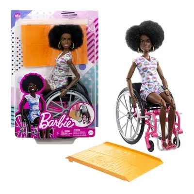 MATTEL - Barbie modell kerekesszékben, pulóverben, szívecskékkel