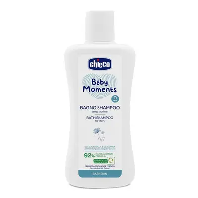 CHICCO - Baby Moments 92% természetes összetevőkből álló haj- és testsampon 200 ml