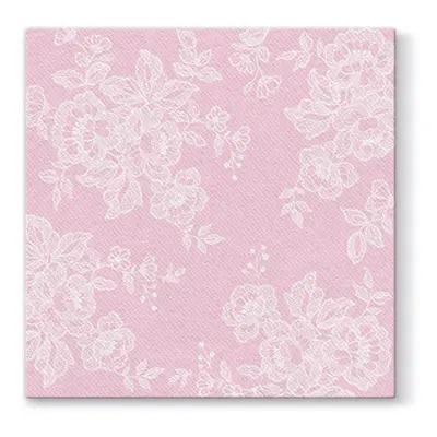 PAW - Törlőkendő AIRLAID L 40x40cm Soft Lace Rosa