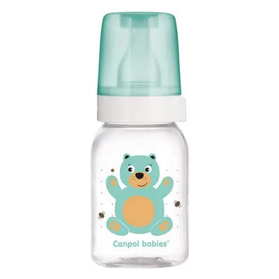 CANPOL BABIES - Palack nyomtatással CUTE ANIMALS 120ml - zöld