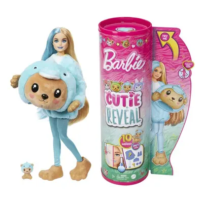 MATTEL - Barbie Cutie Reveal Barbie Jelmezben - Mackó Kékben Delfin jelmezek